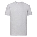 Heather Grey - Front - Fruit Of The Loom Mens Super Premium Short Sleeve Crew Neck T-Shirt