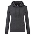 Dark Heather - Front - Fruit Of The Loom Ladies Lady Fit Hooded Sweatshirt - Hoodie