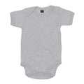 Grey Melange Heather - Front - Babybugz Baby Unisex Organic Long Sleeve Bodysuit