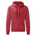 Heather Red - Front - Fruit Of The Loom Mens Hooded Sweatshirt - Hoodie