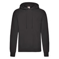 Black - Front - Fruit Of The Loom Mens Hooded Sweatshirt - Hoodie