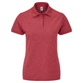 Heather Red - Front - Fruit Of The Loom Womens-Ladies Lady Fit Short-Sleeved Polo Shirt