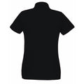 Jet Black - Back - Fruit of the Loom Womens-Ladies Lady Fit Short-Sleeved Polo Shirt