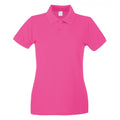 Hot Pink - Front - Fruit of the Loom Womens-Ladies Lady Fit Short-Sleeved Polo Shirt