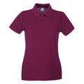 Oxblood - Front - Fruit of the Loom Womens-Ladies Lady Fit Short-Sleeved Polo Shirt