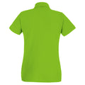 Lime Green - Back - Fruit of the Loom Womens-Ladies Lady Fit Short-Sleeved Polo Shirt