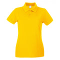 Gold - Front - Fruit of the Loom Womens-Ladies Lady Fit Short-Sleeved Polo Shirt