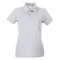 Grey Marl - Front - Fruit of the Loom Womens-Ladies Lady Fit Short-Sleeved Polo Shirt