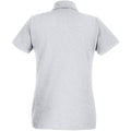 Grey Marl - Back - Fruit of the Loom Womens-Ladies Lady Fit Short-Sleeved Polo Shirt