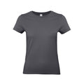 Dark Grey - Front - B&C Womens-Ladies #E190 Tee