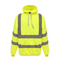 Yellow - Front - Yoko Mens Hi Vis Reflective Hoodie