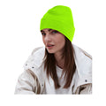 Fluorescent Green - Back - Beechfield Unisex Adults Original Cuffed Beanie