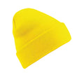 Yellow - Front - Beechfield Unisex Adults Original Cuffed Beanie