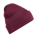 Burgundy - Front - Beechfield Unisex Adults Original Cuffed Beanie