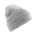 Heather Grey - Front - Beechfield Unisex Adults Original Cuffed Beanie