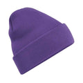 Purple - Front - Beechfield Unisex Adults Original Cuffed Beanie