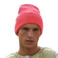 Coral - Side - Beechfield Unisex Adults Original Cuffed Beanie