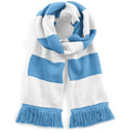 Sky-White - Front - Beechfield Adults Unisex Varsity Scarf