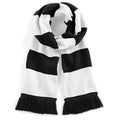 Black-White - Front - Beechfield Adults Unisex Varsity Scarf