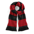 Black-Classic Red - Front - Beechfield Adults Unisex Varsity Scarf