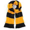 Black-Gold - Front - Beechfield Adults Unisex Varsity Scarf