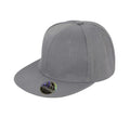 Heather Grey - Front - Result Unisex Core Bronx Original Flat Peak Snapback Solid Colour Cap (Pack of 2)