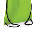 Lime - Back - BagBase Budget Water Resistant Sports Gymsac Drawstring Bag (11 Litres) (Pack of 2)