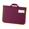 Burgundy - Back - Quadra Enhanced-Vis Book Bag - 4 Litres (Pack of 2)