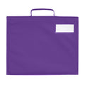 Purple - Back - Quadra Classic Book Bag - 5 Litres (Pack of 2)