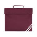 Burgundy - Front - Quadra Classic Book Bag - 5 Litres (Pack of 2)