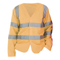 Hi Vis Orange - Front - Yoko Mens Hi-Vis Long Sleeve Waistcoat - Jacket (Pack of 2)