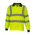 Hi Vis Orange - Side - Yoko Ladies-Womens Hi-Vis Long Sleeve Polo Shirt (Pack of 2)