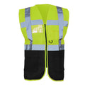 Hi Vis Yellow-Black - Front - Yoko Hi-Vis Premium Executive-Manager Waistcoat - Jacket (Pack of 2)