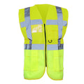 Hi-Vis Yellow - Front - Yoko Hi-Vis Premium Executive-Manager Waistcoat - Jacket (Pack of 2)