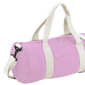 CLassic Pink-White - Back - Bagbase Plain Varsity Barrel - Duffle Bag (20 Litres) (Pack of 2)