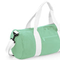 Mint Green-Off White - Back - Bagbase Plain Varsity Barrel - Duffle Bag (20 Litres) (Pack of 2)