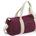 Burgundy-Off White - Back - Bagbase Plain Varsity Barrel - Duffle Bag (20 Litres) (Pack of 2)