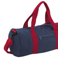 French Navy-Classic Red - Back - Bagbase Plain Varsity Barrel - Duffle Bag (20 Litres) (Pack of 2)