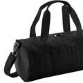 Black-Black - Back - Bagbase Mini Barrel Shoulder Bag (Pack of 2)