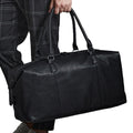 Black - Side - Quadra NuHude Faux Leather Weekender Holdall Bag (Pack of 2)