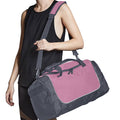 Classic Pink-Graphite-Whi - Back - Quadra Teamwear Locker Duffle Bag (30 Litres) (Pack of 2)