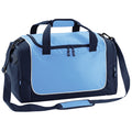 Sky-French Navy-White - Front - Quadra Teamwear Locker Duffle Bag (30 Litres) (Pack of 2)