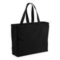 Black - Front - Westford Mill Canvas Classic Shopper Bag - 26 Litres (Pack of 2)