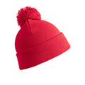 Red - Front - Result Womens-Ladies Winter Essentials Pom Pom Beanie