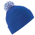 Bright Royal-White - Front - Beechfield Adults Unisex Snowstar Beanie