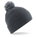 Graphite Grey-Light Grey - Back - Beechfield Adults Unisex Snowstar Beanie