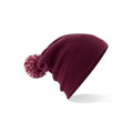 Burgundy-Off White - Front - Beechfield Adults Unisex Snowstar Beanie