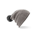 Heather Grey-Black - Front - Beechfield Adults Unisex Snowstar Beanie