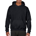 Black - Side - Gildan Heavy Blend Adult Unisex Hooded Sweatshirt - Hoodie