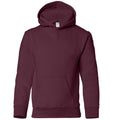 Maroon - Front - Gildan Heavy Blend Childrens Unisex Hooded Sweatshirt Top - Hoodie